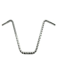 Dyno Style Hexagon Twisted Handlebar 16 25.4mm Chrome.